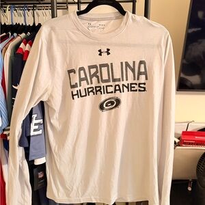 Under Armour White Carolina Hurricanes Long Sleeve Tee